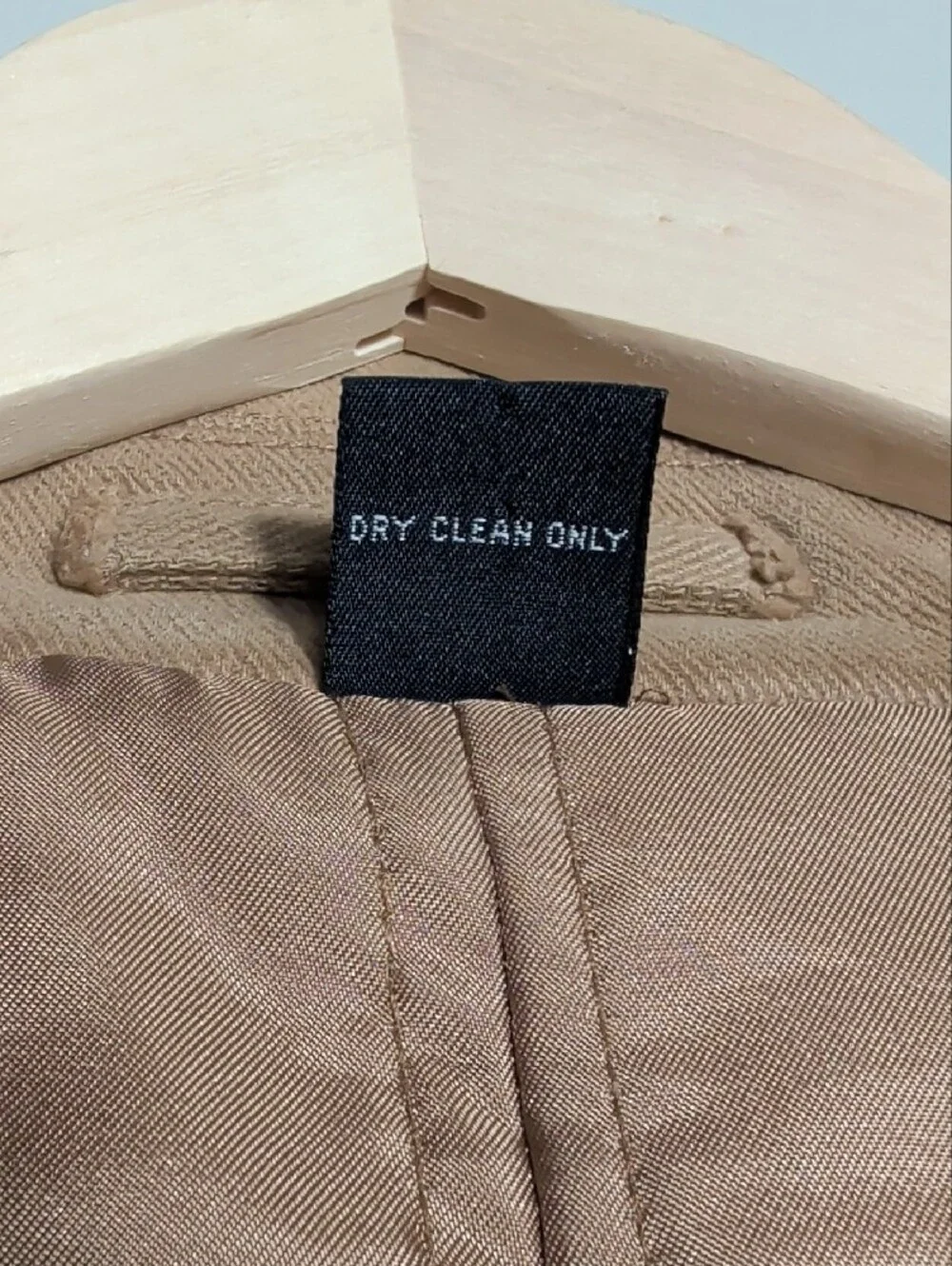Vtg 90's J.Crew Mens Classic Tan Button-Up Coat Mid Length Minimal Preppy Large